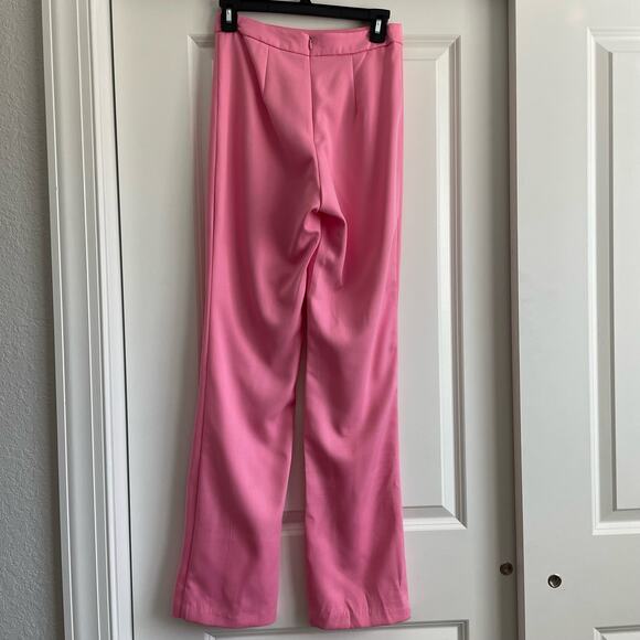 Do+Be Pink Slit Hem Flare Leg Barbiecore Pant Size S - Picture 5 of 12